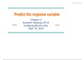 Predicting the response in Linear Regression