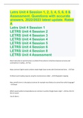 Letrs Unit 4 Session 1, 2, 3, 4, 5, 6, 8 & Assessment. Questions with accurate answers, 2022/2023 latest update. Rated A Letrs Unit 4 Session 1 LETRS Unit 4 Session 2 LETRS Unit 4 Session 3 LETRS Unit 4 Session 4 LETRS Unit 4 Session 5 LETRS Unit 4 Sessio