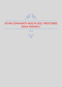 ATI RN COMMUNITY HEALTH 2022  PROCTORED EXAM VERSION 1