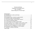 Toegepaste Psychologie Saxion - Sociale Psychologie (jaar 1, blok 2): uitgebreide samenvatting en oefenvragen (behaald met een 8)