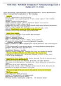 NUR 2063 / NUR2063: Essentials of Pathophysiology Exams With Mostly studied & Asked Questions and Answers  | 100% Complete Latest 2022-2023 (Rasmussen)