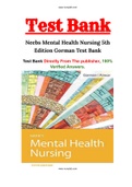 Neebs Mental Health Nursing 5th Edition Gorman Test Bank