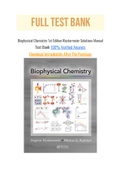 Biophysical Chemistry 1st Edition Klostermeier Solutions Manual