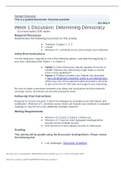 POLI-330N Week 1 Discussion: Determining Democracy (Option 1) and (OPTION 2) | Download To Score An A