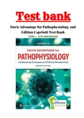 Test Bank for Davis Advantage for Pathophysiology, Introductory Concepts and Clinical Perspectives 2nd Edition Capriotti.|chapter (1 - 46)|ISBN:978-0803694118|Complete Guide A+