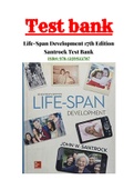 Life-Span Development 17th Edition Santrock Test Bank ISBN:9781259922787 |Complete Guide A+|100% Correct Answers.