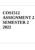 COS1512  ASSIGNMENT 2  SEMESTER 2  2022