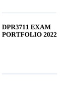 DPR3711 EXAM  PORTFOLIO 2022