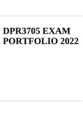 DPR3705 EXAM  PORTFOLIO 2022