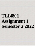 TLI4801  Assignment 1 Semester 2 2022