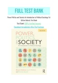 Power Politics and Society An Introduction to Political Sociology 1st Edition Dobratz Test Bank