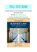 Essentials of Business Law and the Legal Environment 13th Edition Mann Solutions Manual