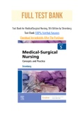 Test Bank for MedicalSurgical Nursing, 5th Edition by Stromberg