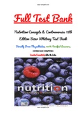 Nutrition Concepts & Controversies 15th Edition Sizer Whitney Test Bank