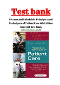 Pierson and Fairchild’s Principles and Techniques of Patient Care 6th Edition Fairchild Test Bank ISBN:978-0323445849|100% Correct Answers.