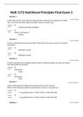 NUR 1172 Nutritional Principles Final Exam 3 