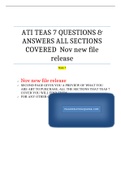 ATI TEAS 7 QUESTIONS & ANSWERS ALL SECTIONS COVERED  Nov new file release 2022