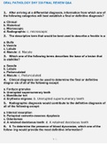 ORAL PATHOLOGY DHY 330 EXAM FINAL REVIEW QUESTIONS AND ANSWERS GRADED A+