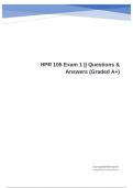 HPR 105 Exam 1 || Questions & Answers (Graded A+)