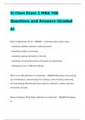 Si Chen Exam 1 MBA 706 Questions and Answers (Graded A)