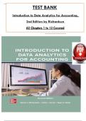 Test Bank for Introduction To Data Analytics For Accounting 2nd Edition by Richardson, Terrell and Teeter, ISBN: 9781264445141, All 13 Chapters Covered, Verified Latest Edition