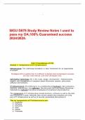 WGU D075 Study Review Notes I used to pass my OA;100% Guaranteed success 2024/2025.