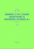 GENBIO 2 FA 2 EXAM QUESTIONS & ANSWERS SCORED A+