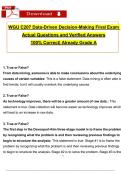 WGU C207 Data-Driven Decision-Making Final Exam (2024 / 2025) Questions and Verified Answers, 100% Guarantee Pass