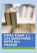 FIPA2 EXAM 1 | 223 QUESTIONS | WITH ALL PASSED ANSWERS!!