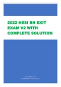 2022 HESI RN EXIT V2 WITH  COMPLETE SOLUTION