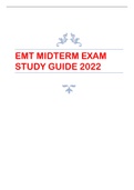 EMT MIDTERM EXAM  STUDY GUIDE 2022