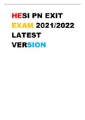 HESI PN EXIT  EXAM 2021/2022  LATEST  VERSION