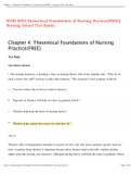  NURS MISC Theoretical Foundations of Nursing Practice(FREE)| Nursing School Test Banks,100% CORRECT