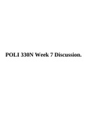 POLI 330N Week 7 Discussion Political Science.