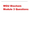WGU Biochem  Module 3 Question
