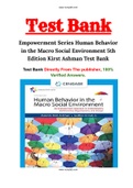 Empowerment Series Human Behavior in the Macro Social Environment 5th Edition Kirst Ashman Test Bank