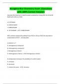 Straighterline Chemistry Exam |Questions  with 100% Correct Answers 