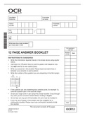 OCR INTERCHANGE 12 page Generic Answer Booklet CST260