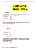 NURS 6051 FINAL EXAM