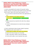 RNSG MISC Final Medsurg 3 Exam Questions and Answers Best Rated A+ Guaranteed Success Latest Update 2022/2023RNSG MISC Final Medsurg 3 Exam Questions and Answers Best Rated A+ Guaranteed Success Latest Update 2022/2023