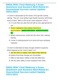 RNSG MISC Final Medsurg 3 Exam Questions and Answers Best Rated A+ Guaranteed Success Latest Update 2022/2023