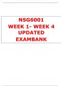 NSG6001  WEEK 1, WEEK 2, WEEK 3, WEEK 4 UPDATED EXAMBANK