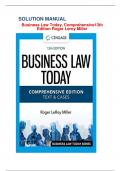 Solution Manual For Business Law Today - Standard Edition Text & Summarized Cases 13th Edition By Roger LeRoy Miller|9780357634851| MindTap Course List| LATEST