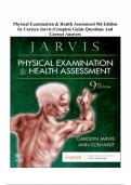  TEST BANK FOR Physical Examination & Health Assessment 9th Edition by Carolyn Jarvis