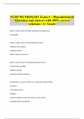 NURP 502 PRIMARY Exam 4 – Musculoskeletal |Questions and answers with 100% correct solutions | A+ Grade