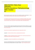 HESI Pathophysiology Exam V1 BUNDLE