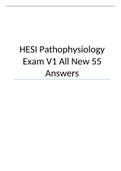 HESI Pathophysiology Exam V1 All New 55 Answers