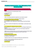 answered)Prophecy Assessments - Core Mandatory Part I / Prophecy Core Mandatory Part 1 Winter 2022, all answered 100% correct. 1. Hazards associated with compressed gases include: a. Oxygen displacement b. Explosions c. Toxic gas exposures d. All of the a