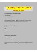 CCTC NUR 220 UNIT 4, 5, 6, & 7 (TEST 3) Questions and answers with 100% correct solutions | A+ Grade