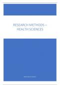 College aantekeningen Research Methods for Health Sciences